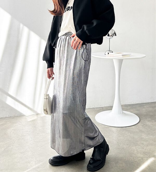 GeeRA（ジーラ）の「シャイニーナロースカート（ロングスカート）」｜詳細画像