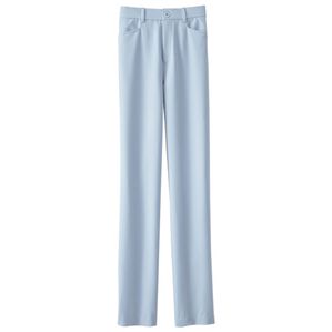 BELLUNA（ベルーナ）の「透けにくい！防汚はっ水ストレートパンツ（フルレングスパンツ）」｜ライトブルー