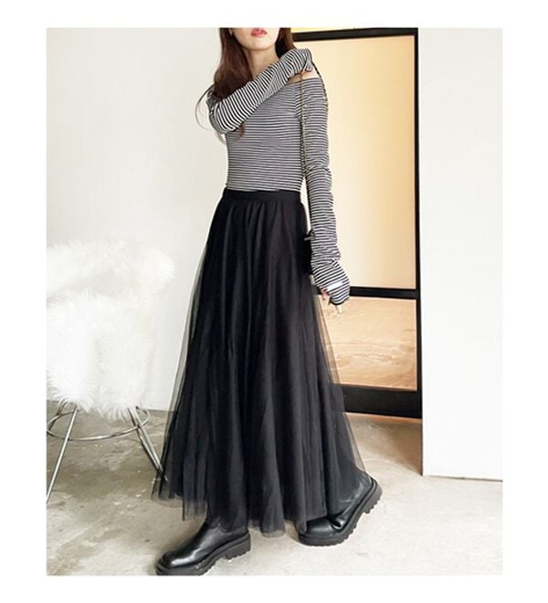 GeeRA（ジーラ）の「フレアーチュールロングスカート（ロングスカート）」｜詳細画像