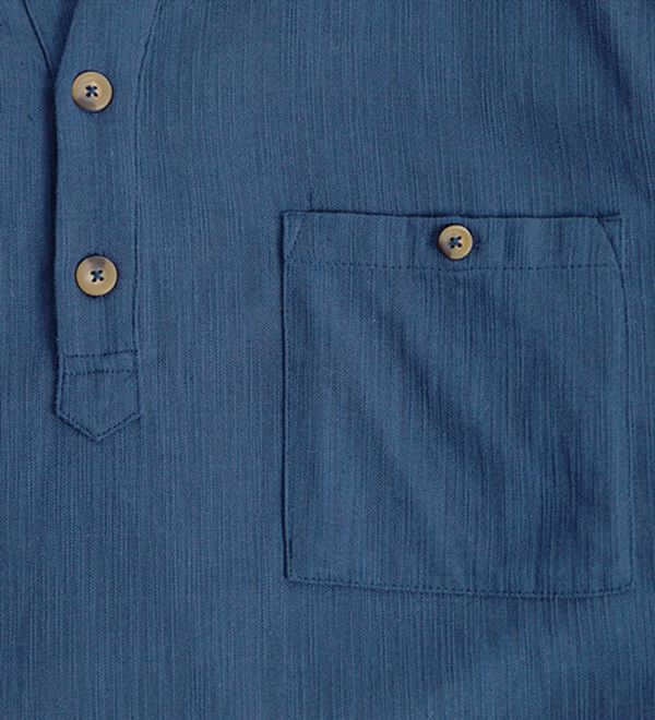 「ざっくり木綿のゆったりリラックスシャツ（メンズシャツ）」｜詳細画像
