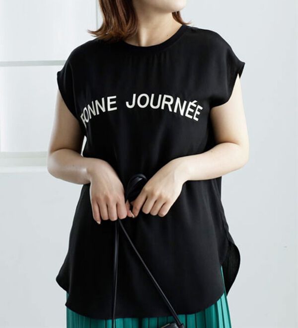 BELLUNA（ベルーナ）の「ジャカード楊柳ロゴプルオーバー（カットソー）」｜詳細画像