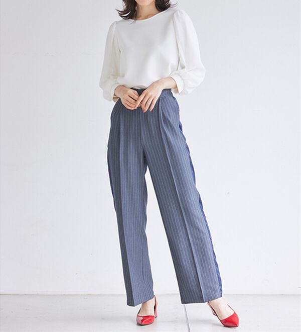 RANAN（ラナン）の「リップル素材ボリューム袖プルオーバー（カットソー）」｜詳細画像