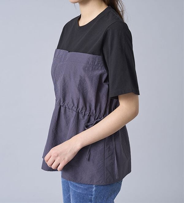BELLUNA（ベルーナ）の「ヒンヤリ！ビスチェ重ね着風Ｔシャツ（カットソー）」｜詳細画像