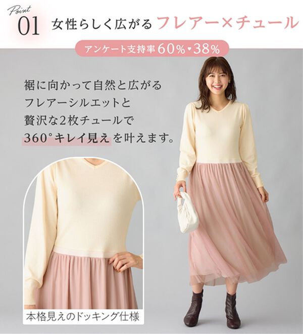 新川優愛さん着用】時短コーデ！ドッキングワンピース【お客様企画 