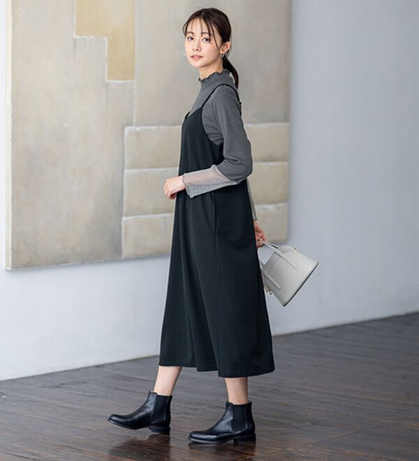 BELLUNA（ベルーナ）の「【2点セット】袖切替プルオーバー付ワンピアンサンブル（その他ワンピース）」｜詳細画像