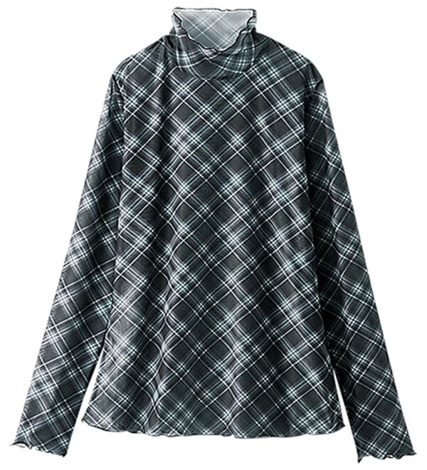 BELLUNA（ベルーナ）の「【重ね着インナー】シアー素材ハイネックインナープルオーバー（カットソー）」｜詳細画像