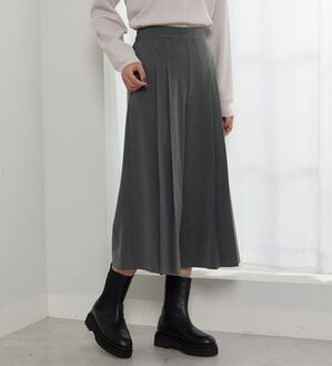 BELLUNA（ベルーナ）の「サマ見えプリーツデザインワイドパンツ（ワイドパンツ・ガウチョ）」｜詳細画像