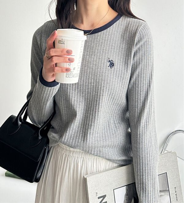 GeeRA（ジーラ）の「【U.S. POLO ASSN.】配色デザインリブロンT（カットソー）」｜詳細画像