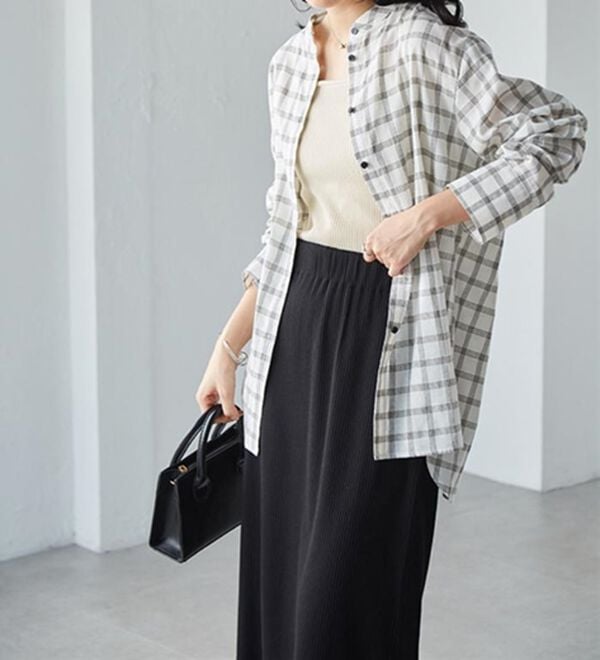 RANAN（ラナン）の「２ｗａｙボウタイチェックシャツ（シャツ）」｜詳細画像