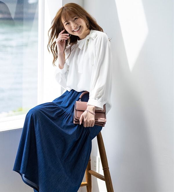 BELLUNA（ベルーナ）の「私を輝かせる！衿リボンゆったりブラウス（ブラウス）」｜詳細画像