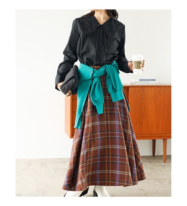 GeeRA（ジーラ）の「レース刺しゅう衿ブラウス（ブラウス）」｜詳細画像