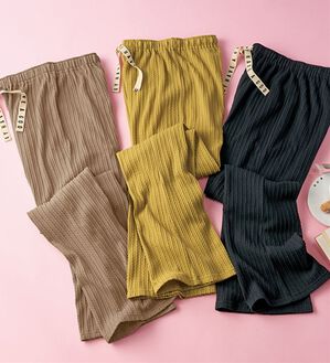 BELLUNA（ベルーナ）の「【３本組】ケーブルジャガードイージーパンツ（フルレングスパンツ）」｜3本組