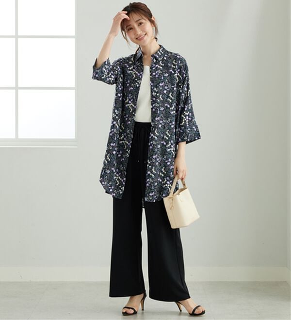 「【接触冷感】レーヨン素材ブザム切替ワンピース（その他ワンピース）」｜詳細画像