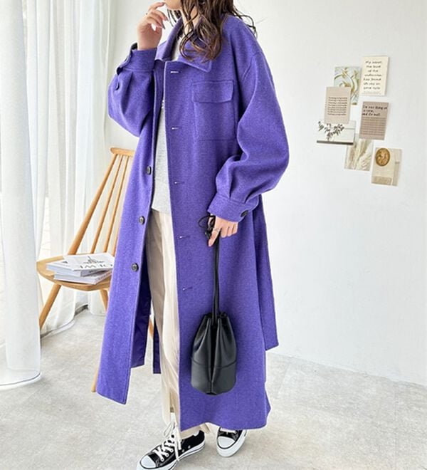 GeeRA（ジーラ）の「ポケットデザインステンカラーコート（ロングコート）」｜詳細画像