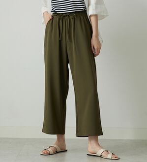 BELLUNA（ベルーナ）の「【接触冷感/UVカット/吸水速乾/イージーケア】カナパストレッチ素材ワイドパンツ（ワイドパンツ・ガウチョ）」｜詳細画像