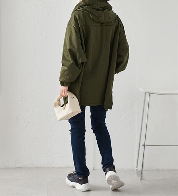 RANAN（ラナン）の「＜ｐｕｍａ＞ワンライン　フリースフーディ（ハーフコート）」｜詳細画像