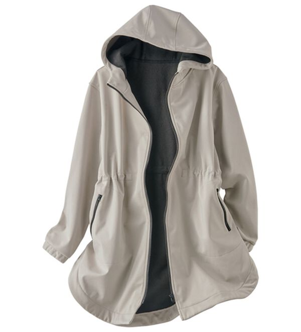 BELLUNA（ベルーナ）の「防風裏フリース配色ジャケット（ハーフコート）」｜詳細画像