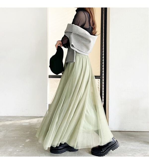 GeeRA（ジーラ）の「フレアーチュールロングスカート（ロングスカート）」｜詳細画像