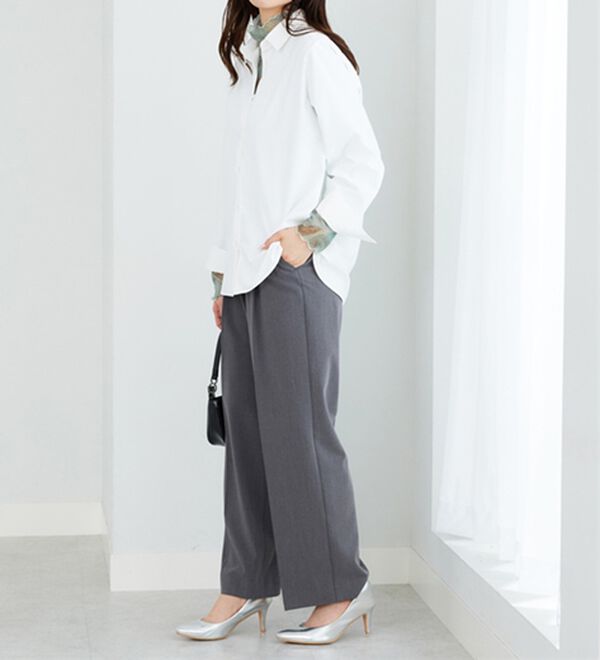 BELLUNA（ベルーナ）の「【重ね着インナー】シアー素材ハイネックインナープルオーバー（カットソー）」｜詳細画像