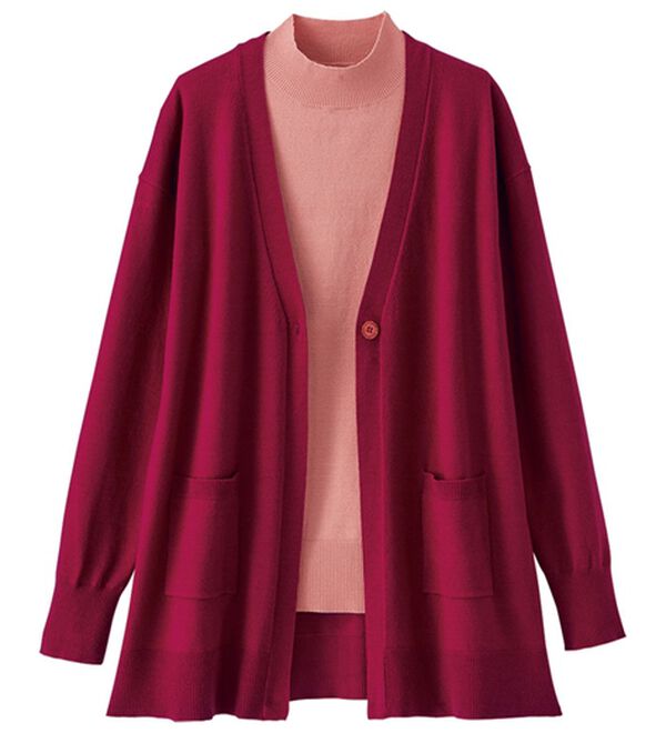 BELLUNA（ベルーナ）の「配色が楽しい！ニットカーデアンサンブル（アンサンブル）」｜詳細画像