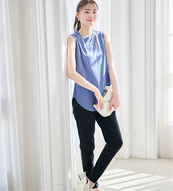 RANAN（ラナン）の「ひんやり！＜BC＞綿100％タンクトップ【選べる着丈】（カットソー）」｜詳細画像