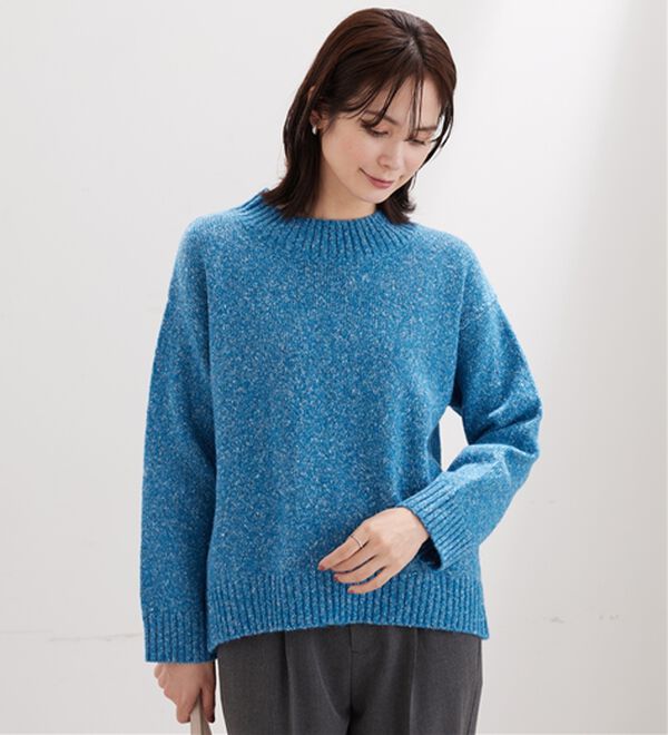 BELLUNA（ベルーナ）の「ミックス調ニットプルオーバー（ニット・セーター）」｜詳細画像