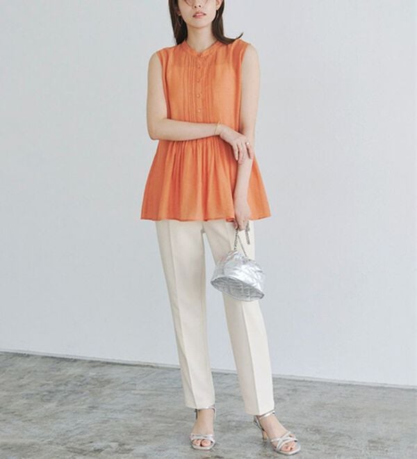 Pierrot（ピエロ）の「【選べる丈】高見えゆるテーパードパンツ（フルレングスパンツ）」｜詳細画像