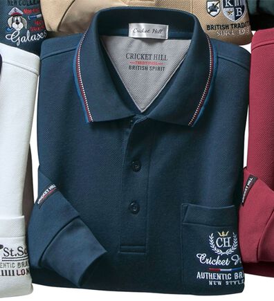 「選べるブランド長袖ポロシャツ（メンズポロシャツ）」