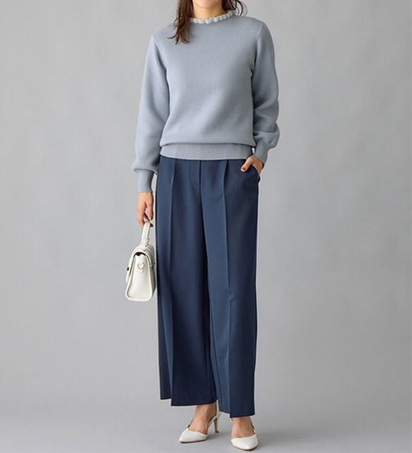 alotta（アロッタ）の「毛布のように温かい　裏シャギーパフ袖ニット（ニット・セーター）」｜詳細画像