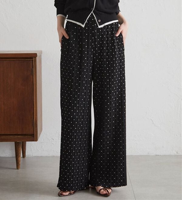 RANAN（ラナン）の「【セルフカットOK】ひんやりセミワイドプリーツパンツ（フルレングスパンツ）」｜詳細画像