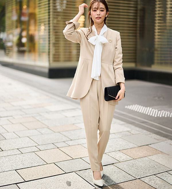 RANAN（ラナン）の「＜２点セット＞ラウンドヘムジャケットセットアップ（パンツスーツ）」｜詳細画像