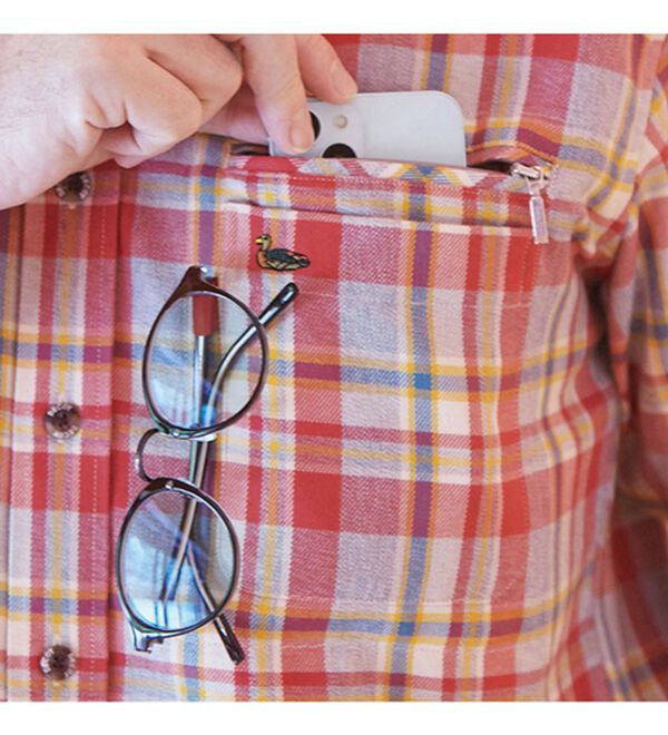 「【２色組】＜デコイ＞ポケット便利な両面起毛シャツ（メンズシャツ）」｜詳細画像