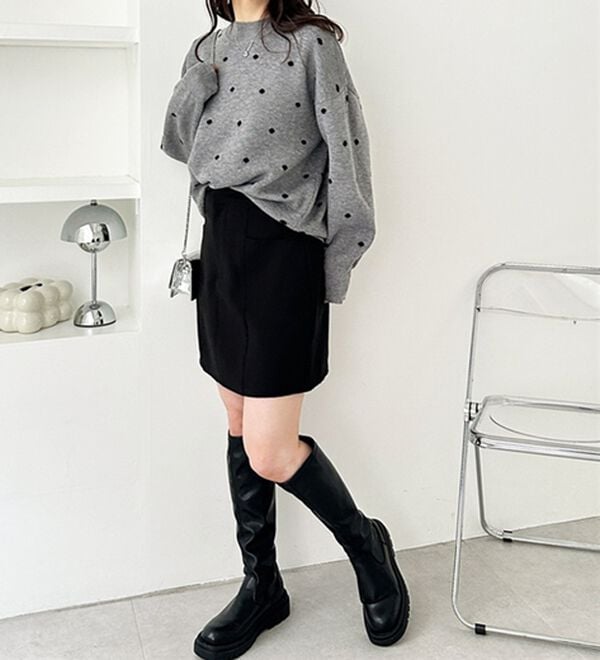 GeeRA（ジーラ）の「ドット柄ニットプルオーバー（ニット・セーター）」｜詳細画像