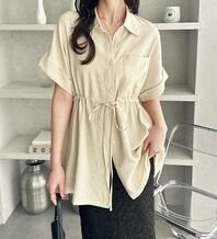 GeeRA（ジーラ）の「２ｗａｙウエストリボンシャツチュニック（チュニック）」