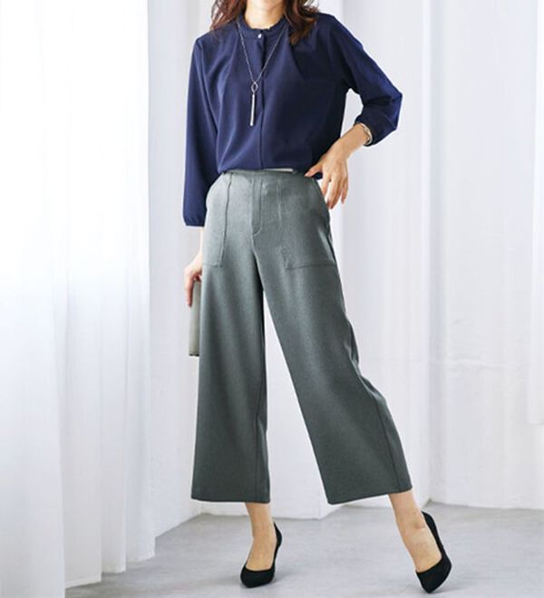 BELLUNA（ベルーナ）の「ウール調カルゼワイドパンツ（ワイドパンツ・ガウチョ）」｜詳細画像