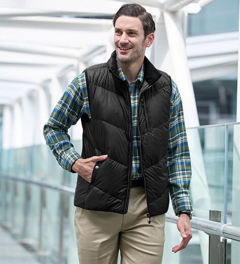 ダウンベスト 撥水フード付きダウンベスト｜ジャケット⁄ブルゾン