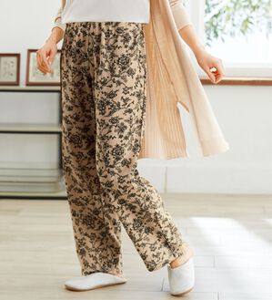 「ベタつきをサラッ！綿１００％楊柳ラクばきパンツ（パジャマ・ルームウェア）」｜ヨーロピアン花