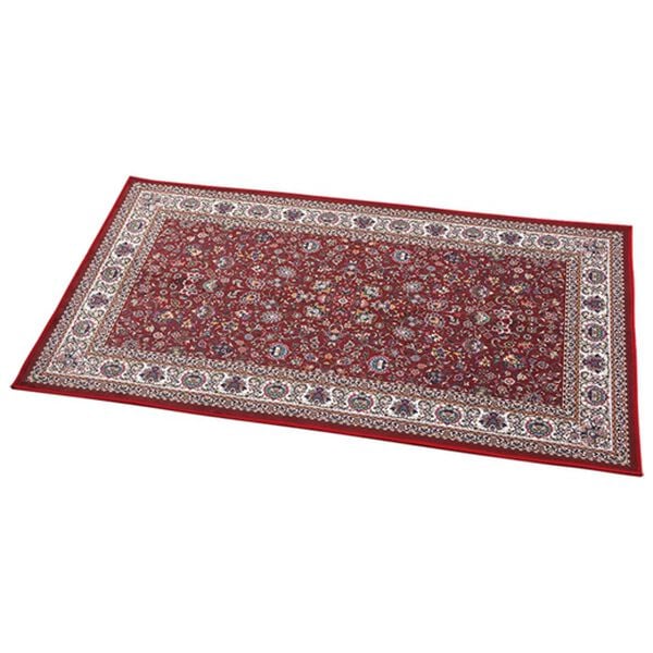 「洗える！はっ水柄が綺麗な玄関マット（玄関マット）」｜更紗レッド
