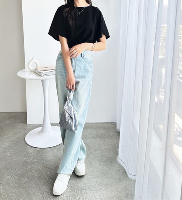 GeeRA（ジーラ）の「スリット入りフレアースリーブＴブラウス（ブラウス）」｜詳細画像