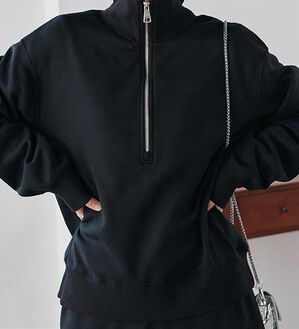 RANAN（ラナン）の「＜ＨＩＧＨ　ＳＰＥＣ＞毛玉になりにくい！ジップデザインセットアップ（セットアップ）」｜ブラック