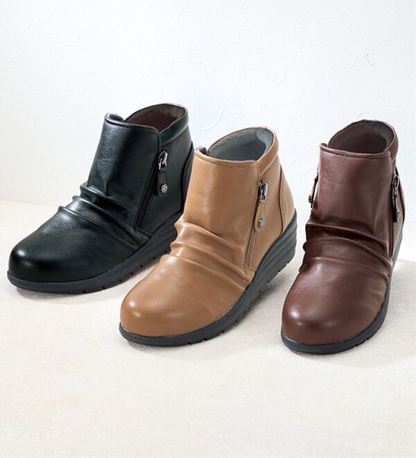 ルフラン（ルフラン）の「脱ぎ履きラクちん！ガバッと開くダブルファスナー美脚ブーツ（ブーツ）」｜詳細画像