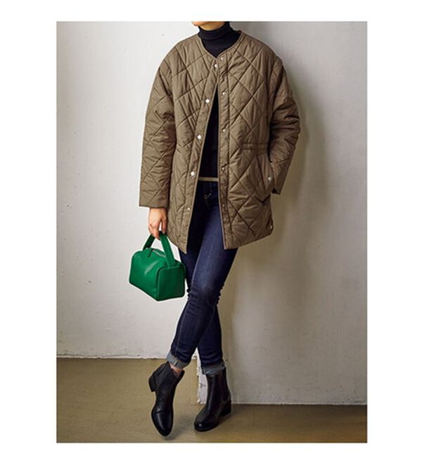 VINNO（ヴィノ）の「２ＷＡＹ袖付キルティングジレコート（中わたコート・ベスト）」｜詳細画像