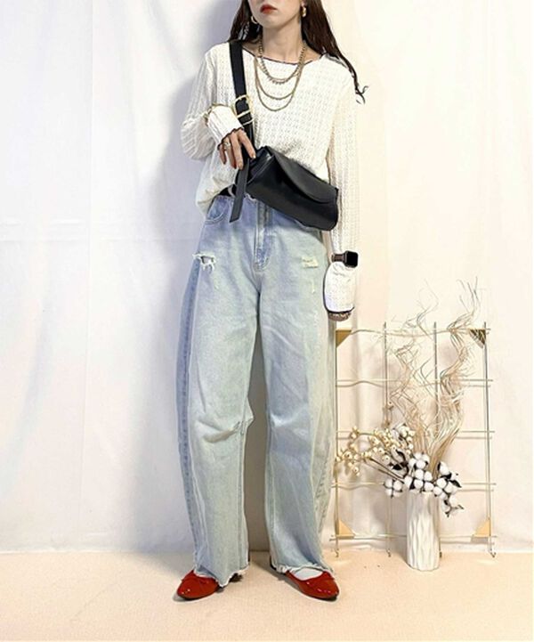 GeeRA（ジーラ）の「表面感配色メローカットソー（カットソー）」｜詳細画像