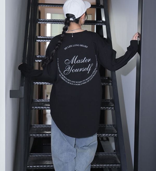 A HAPPY MARILYN（アハッピーマリリン）の「【Ｌ～８Ｌ／選べるデザイン】綿１００％ロングＴシャツ（Tシャツ）」｜詳細画像