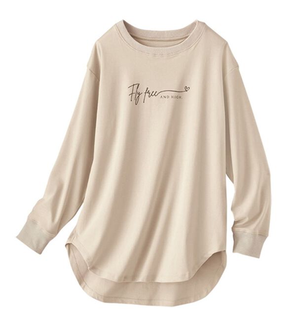 BELLUNA（ベルーナ）の「綿１００％抗菌防臭ロゴＴシャツ（カットソー）」｜詳細画像