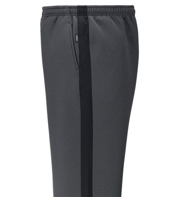 「＜シンプル＆プラス＞裏起毛暖かラインパンツ（メンズフルレングスパンツ）」｜チャコールグレー