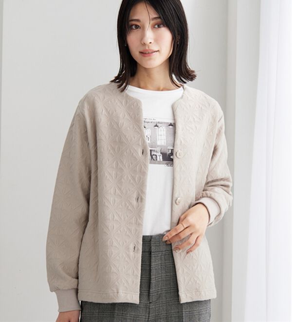 BELLUNA（ベルーナ）の「幾何柄ジャカード素材カーディガン（その他カーディガン）」｜詳細画像
