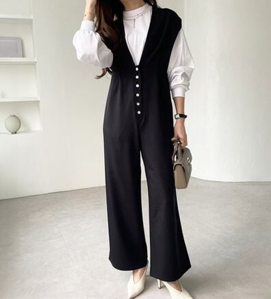 GeeRA（ジーラ）の「深Ｖネックフレンチスリーブサロペット（その他ワンピース）」