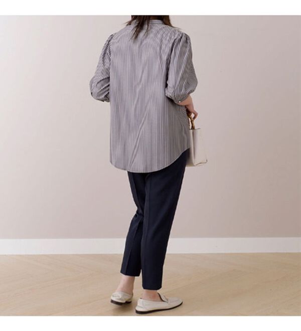 BELLUNA（ベルーナ）の「ストライプ素材パール使いブラウス（ブラウス）」｜詳細画像