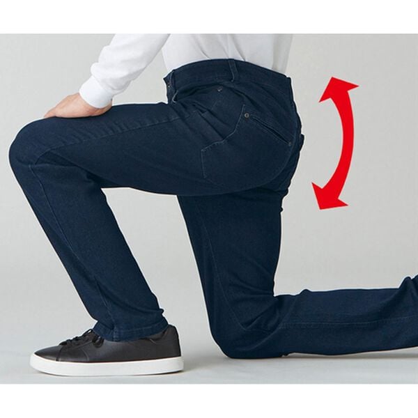 「＜ダンロップ・リファインド&times;コムルヴァン・オム＞蓄熱保温プレミアムジーンズ（メンズデニムパンツ）」｜詳細画像